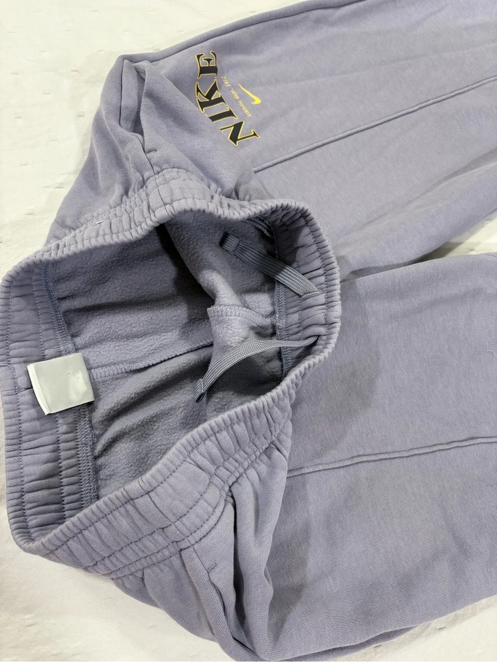 Nike Women Lavender Sportswear Trend Fleece Pintuck Jogger Pants Size XL